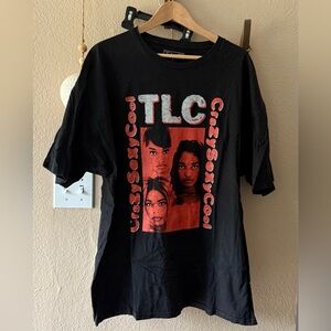 TLC Black Tee with White Logo